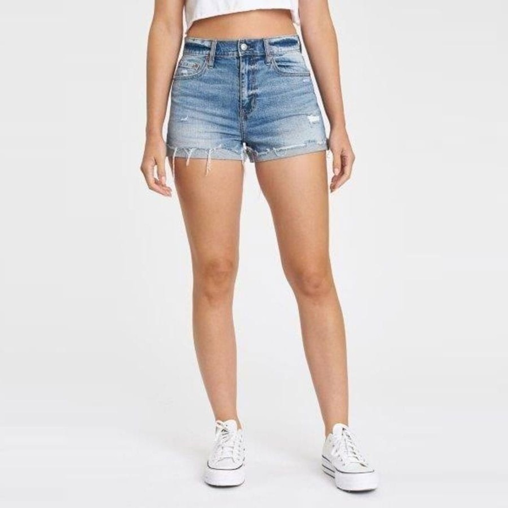 (A4c) DAZE Troublemaker Cuffed Jean Short, Color: Poolside, Size 28,‎ NWT